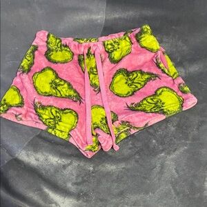 Pink and Green Graphic Women Shorts